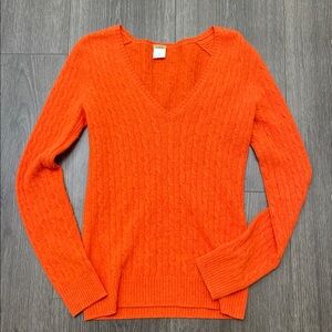 J.Crew Cashmere Cable v-neck sweater size XS